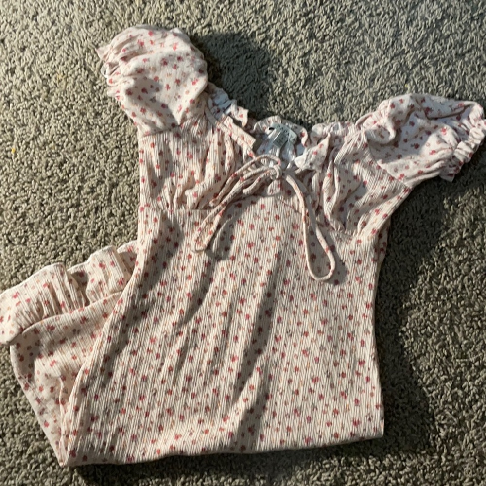 light pink floral dress